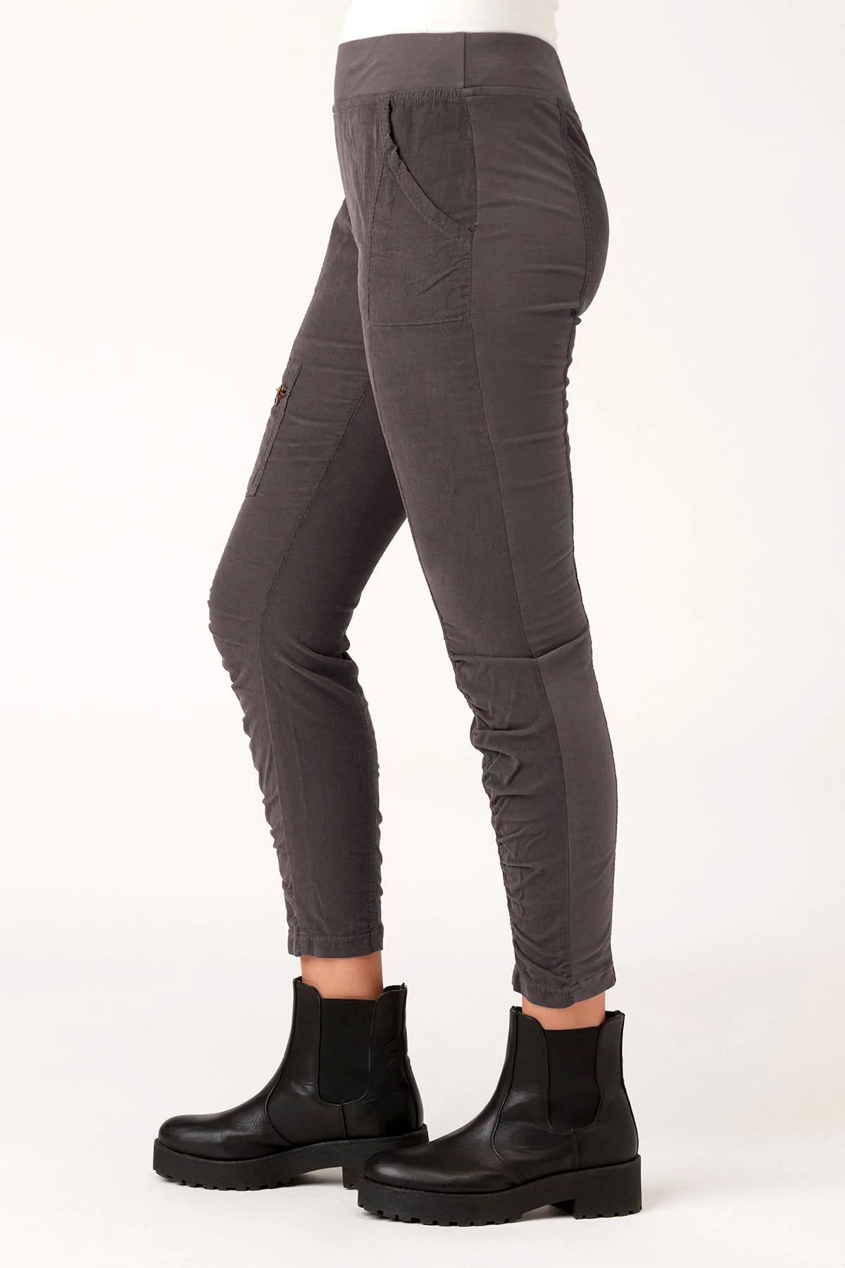 Cord Malanda Pants for Women - High Waisted Stretch Comfortable Casual Trousers - Perfect for Work, Travel & Everyday Wear