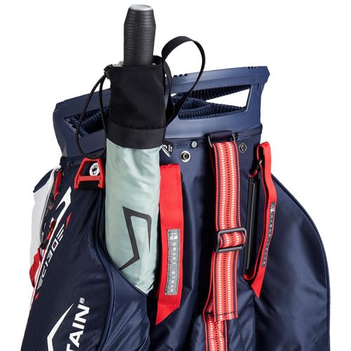 Sun Mountain 2024 C-130 Golf Cart Bag - Lightweight Durable Golf Stand Bag with 14-Way Divider, Cooler Pocket & Rain Hood - Perfect for Golf Tournaments & Weekend Golfing