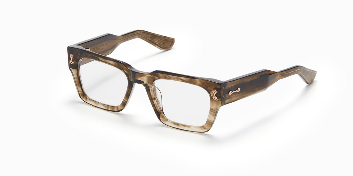 Akoni Cosmo AKX 114F 52mm Green White Gold Eyeglass Frames - Stylish Retro Optical Glasses for Men & Women - Perfect for Reading, Work, and Fashion Accessories