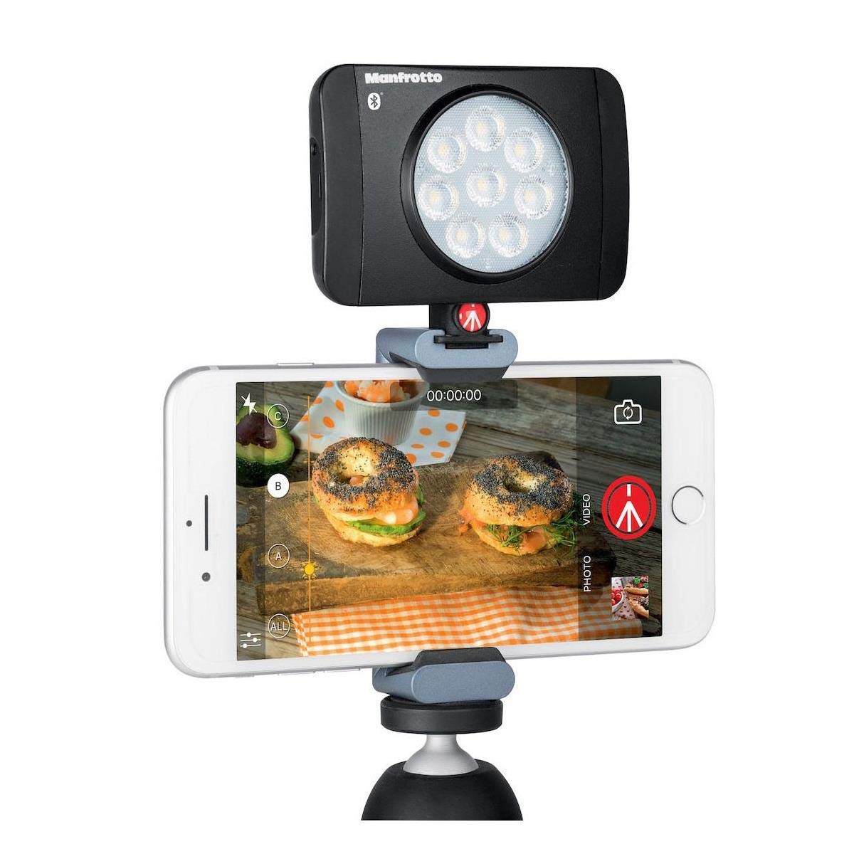 Manfrotto Lumimuse 8 On-Camera LED Light with Bluetooth - Professional Video Lighting for YouTube, Vlogging, Photography & Live Streaming
