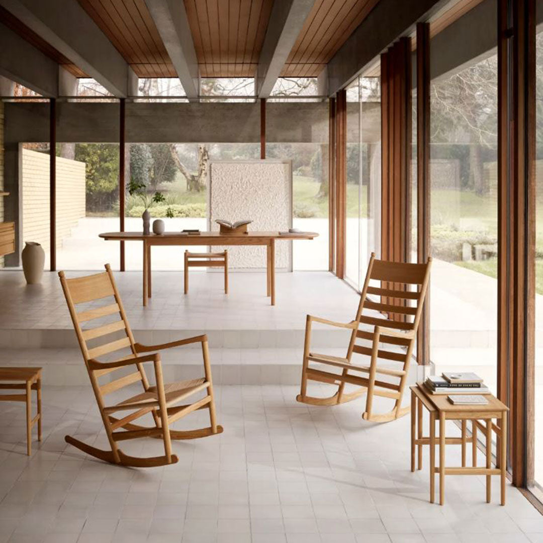 CH45 Rocking Chair - Comfortable Wooden Rocking Chair for Living Room, Nursery & Porch - Perfect for Relaxing, Nursing & Reading