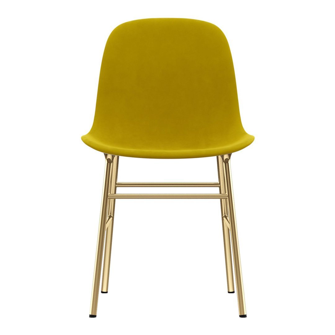 Modern Form Chair with Sturdy Metal Legs & Comfortable Upholstery - Perfect for Home Office, Living Room, or Dining Room Decor