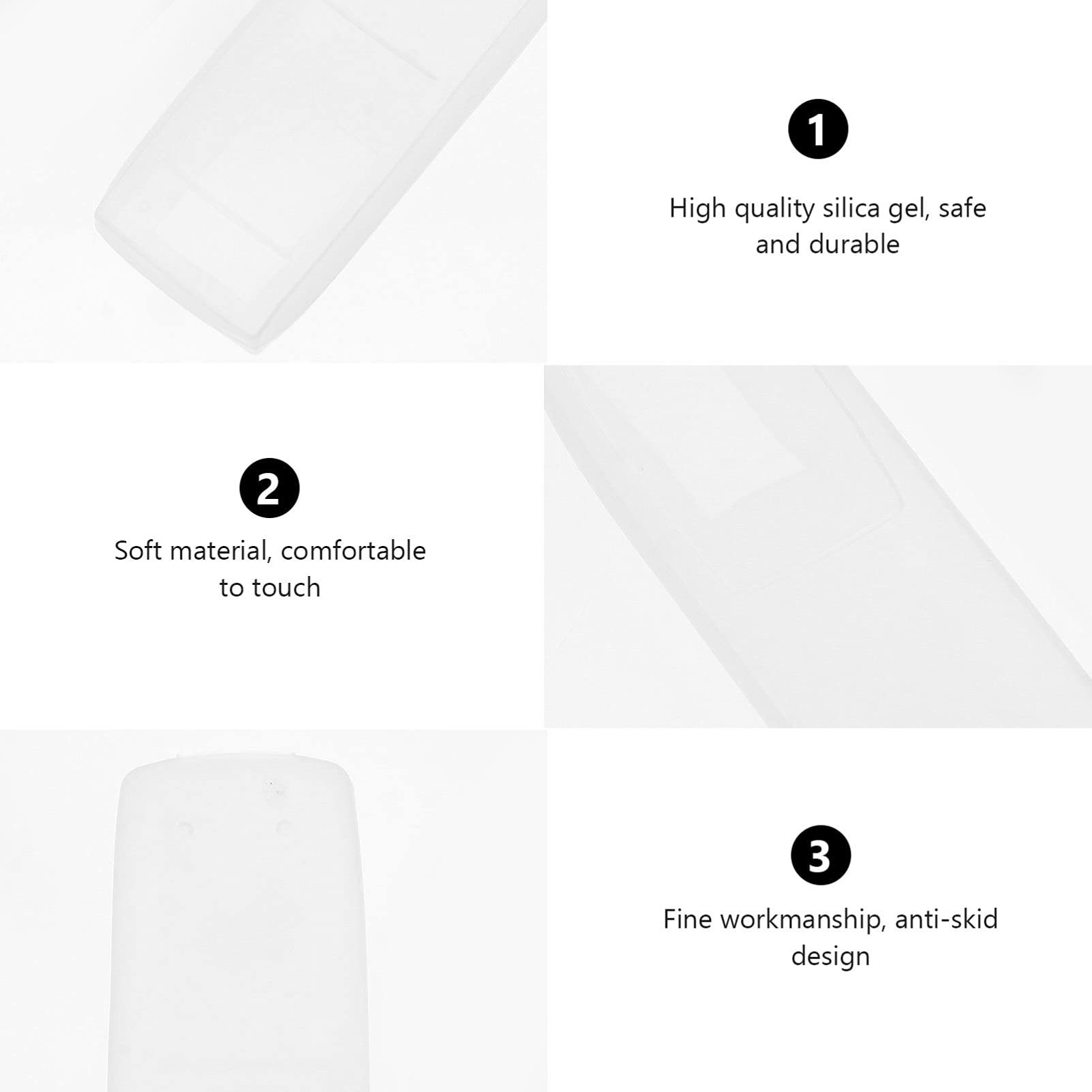 Cabilock 4Pcs Clear Silicone TV Remote Cover - Shockproof Protection for Home Theater