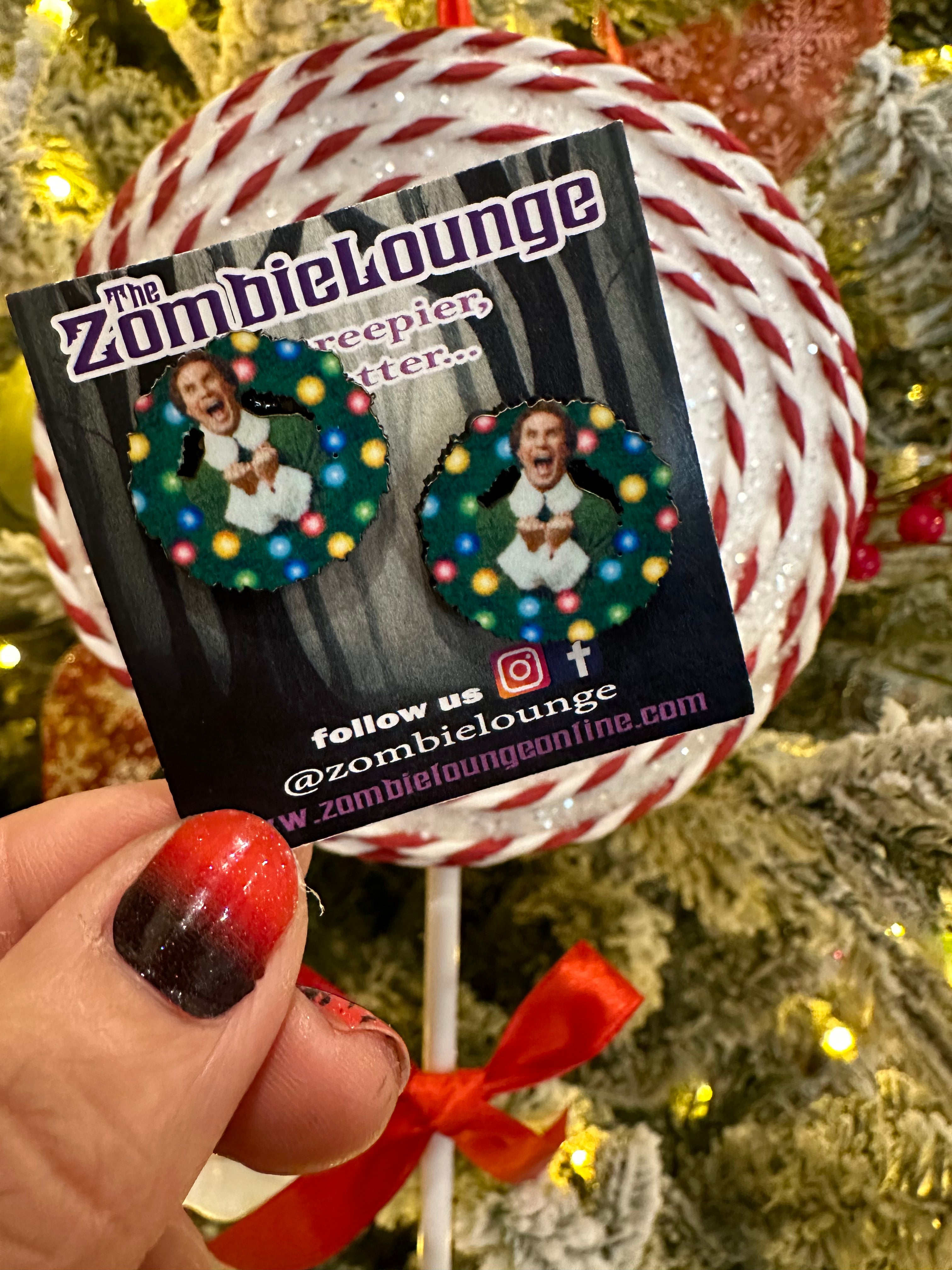 Buddy the Elf Christmas Earrings - Festive Holiday Jewelry for Women - Perfect for Xmas Parties & Gift Giving