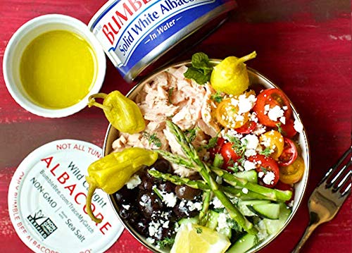 BUMBLE BEE Wild Caught Solid White Albacore Tuna in Water - 5oz Cans (Pack of 24) | High Protein, Keto & Paleo Friendly, Gluten Free Canned Tuna Fillets | Perfect for Salads, Sandwiches, Meal Prep & Low-Carb Diets