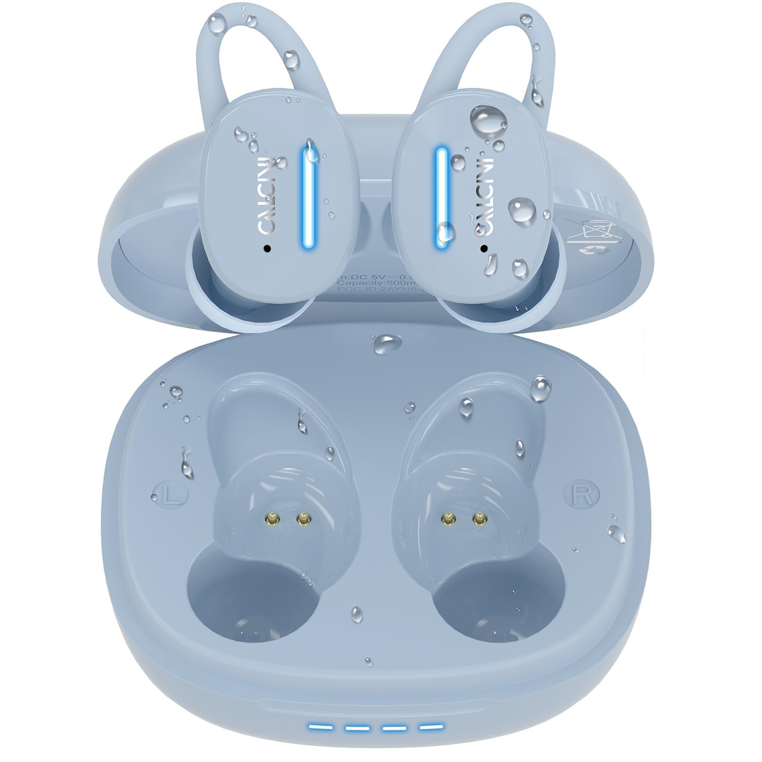 Wireless Bluetooth Earbuds IPX8 Waterproof, Touch Control in-Ear Headphones with Charging Case, TWS Earbuds for iPhone Samsung Android - Perfect for Workouts, Running, Gym & Daily Use - Deep Bass HD Sound & Built-in Mic