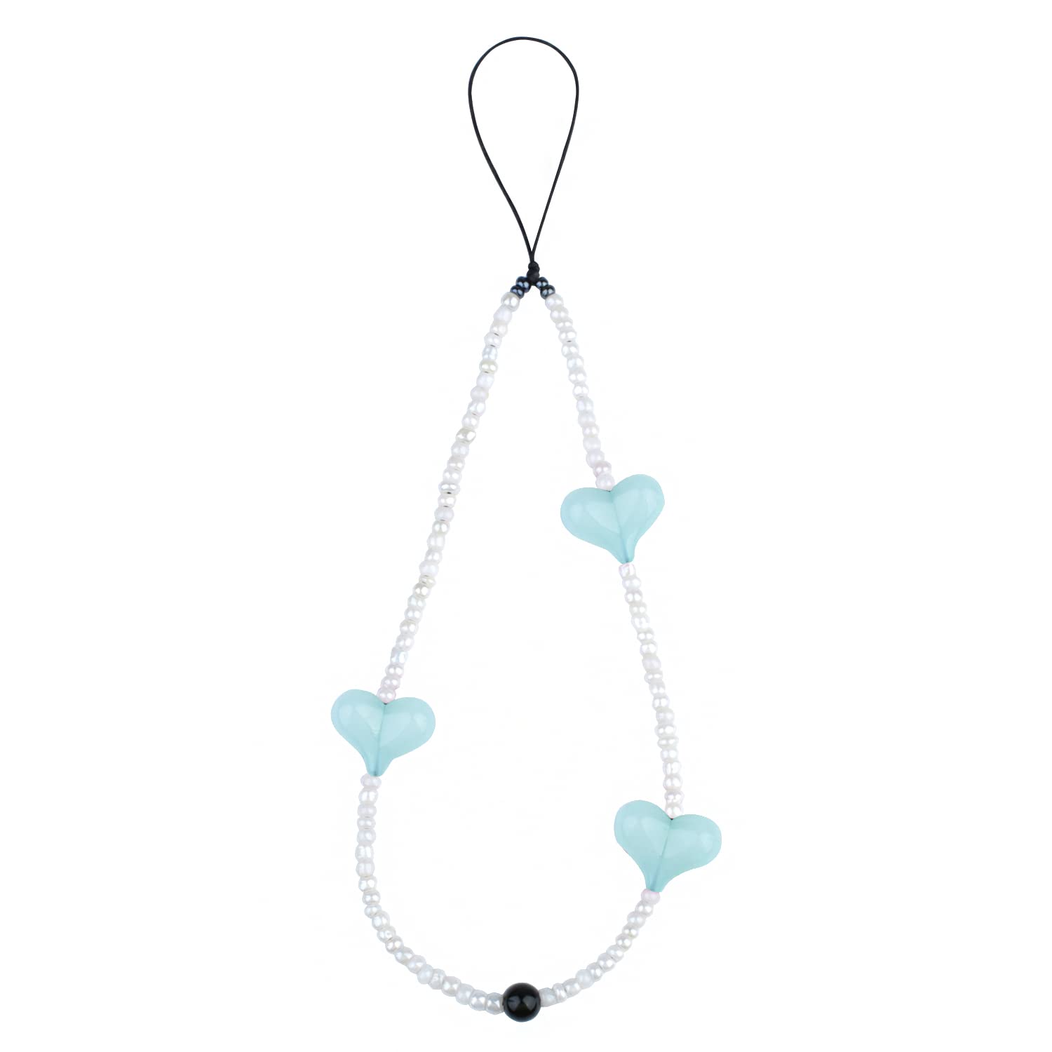KANYEE Handmade Miyuki Heart-Shaped Beaded Phone Charm - Acrylic Beads Phone Strap for Women & Girls - Perfect Gift for iPhone, Samsung & Smartphone Accessories (Birthday, Valentine's Day, Party)