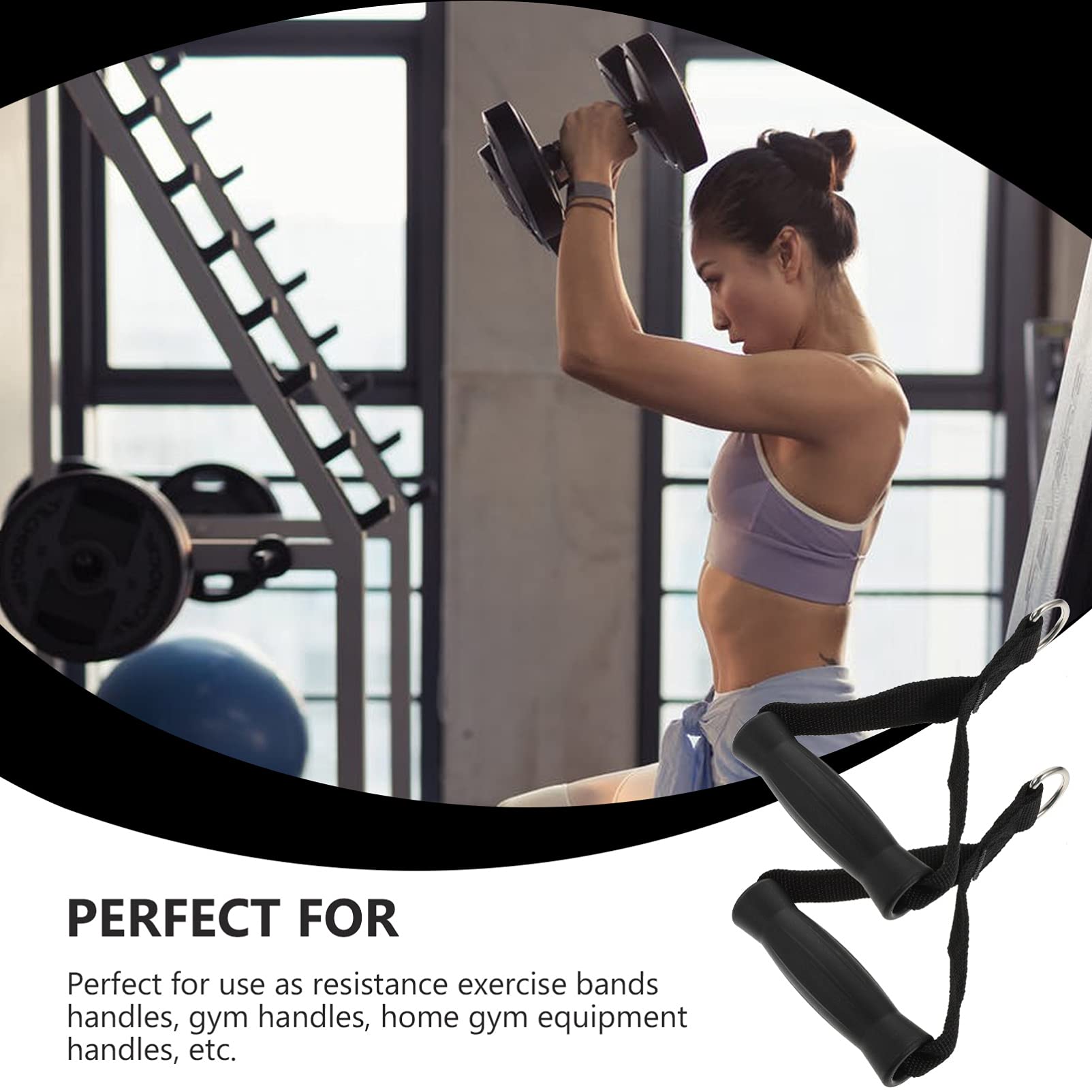 BESPORTBLE 1 Pair Heavy Duty Cable Machine Handles - Durable Workout Attachments for DIY Fitness Equipment, Gym Accessories & Resistance Band Training - Perfect for Home Gym, Strength Training & Functional Fitness Workouts