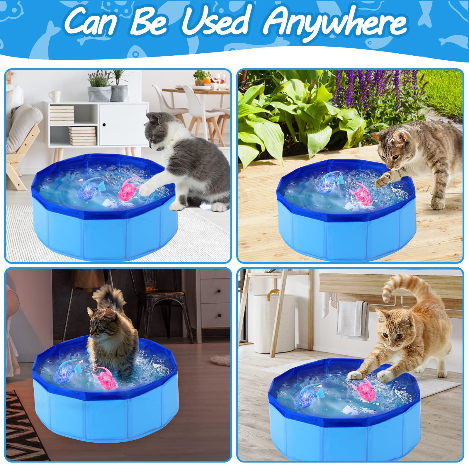 AIERSA Robotic Swimming Fish Cat Toy - Interactive Self-Play Water Toy for Indoor Cats - Fun Enrichment & Exercise Toy for Bored Pets - Perfect for Bathtime Play & Stimulating Natural Hunting Instincts