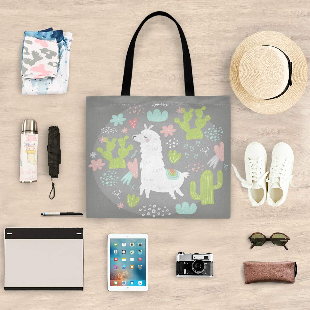 Stylish Women's Canvas Shoulder Tote Bag - Casual Large Handbag for Shopping, Gym, Hiking, Picnic, Travel & Beach - Perfect for Everyday Use, Work Commute and Weekend Getaways