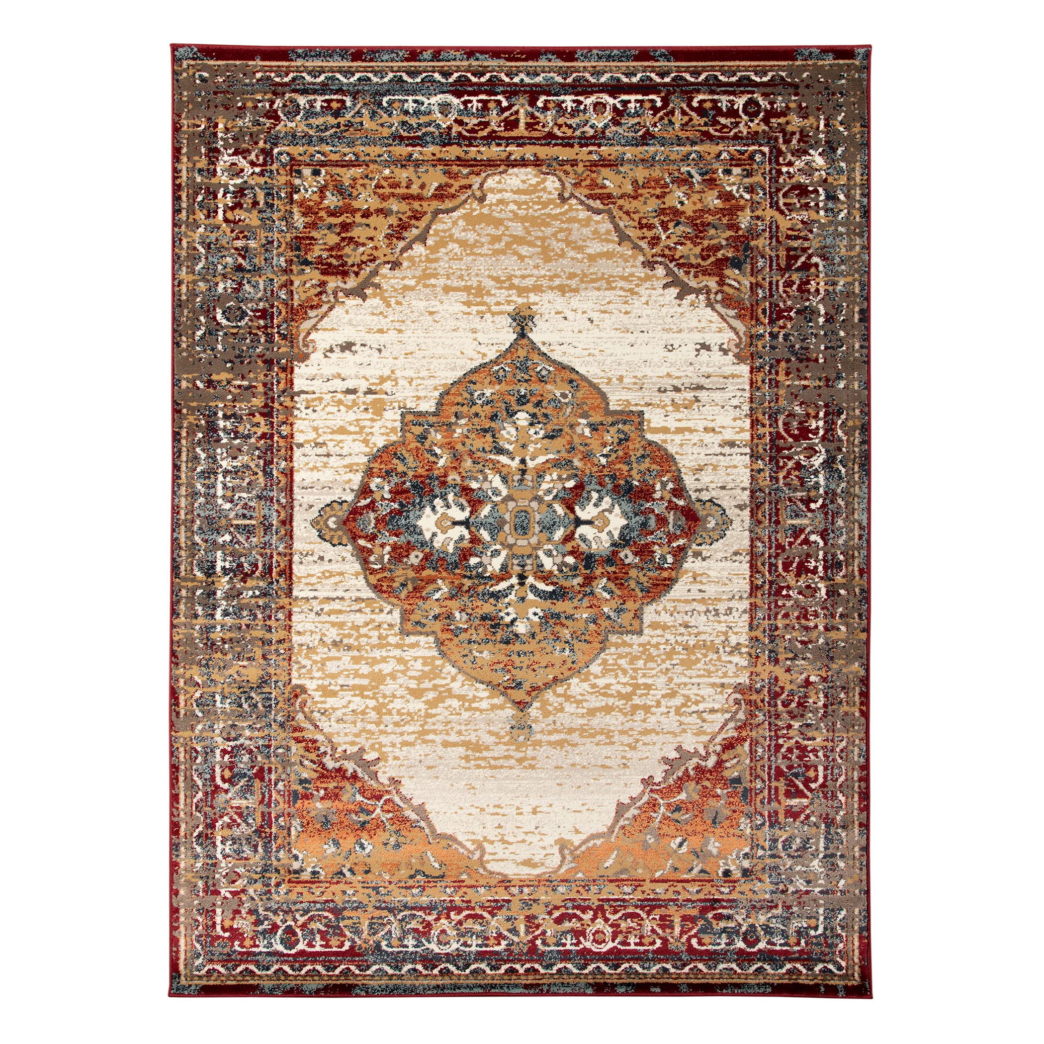 Luxury Amer Rugs Area Rug - Farmhouse, Living Room, Bedroom & Kitchen Decor - Polyester Polypropylene Power Loom Carpet - Boho, Persian, Oriental, Vintage & Industrial Style - Perfect for Cozy Home, Office or Airbnb Styling