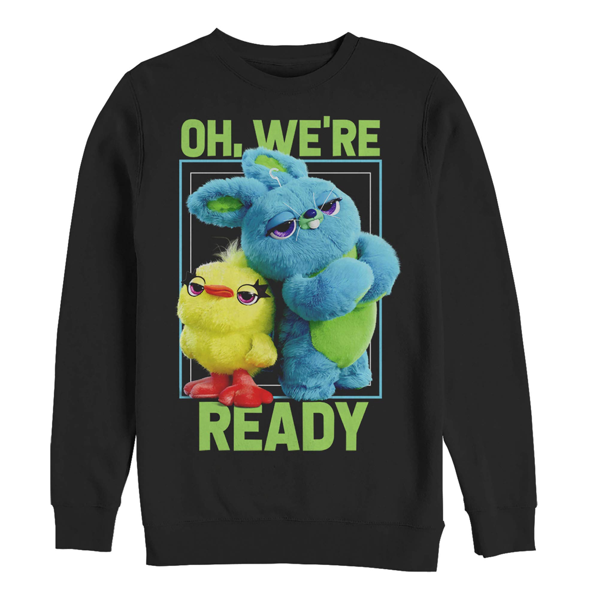 Men's Toy Story Ducky & Bunny Ready Pose Sweatshirt - Disney Pixar Graphic Hoodie for Fans, Casual Wear & Movie Night Outfits