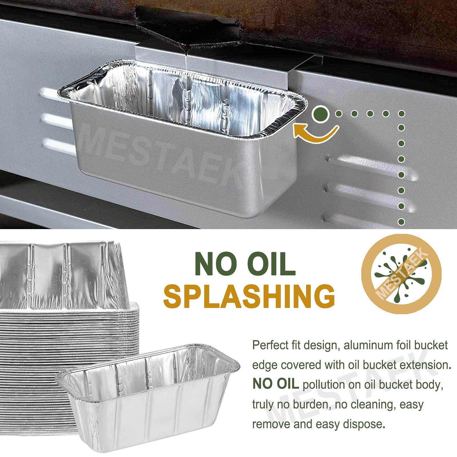 50 Pack Grease Cup Liners - Blackstone Griddle Drip Pan Compatible with 36