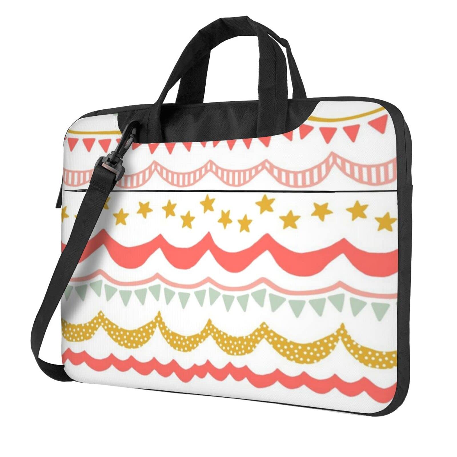 Personalized Shoulder Laptop Bag for Women & Men - Durable Oxford Cloth Briefcase with Adjustable Strap - Perfect for Work, Travel & Carnival Summer Brights