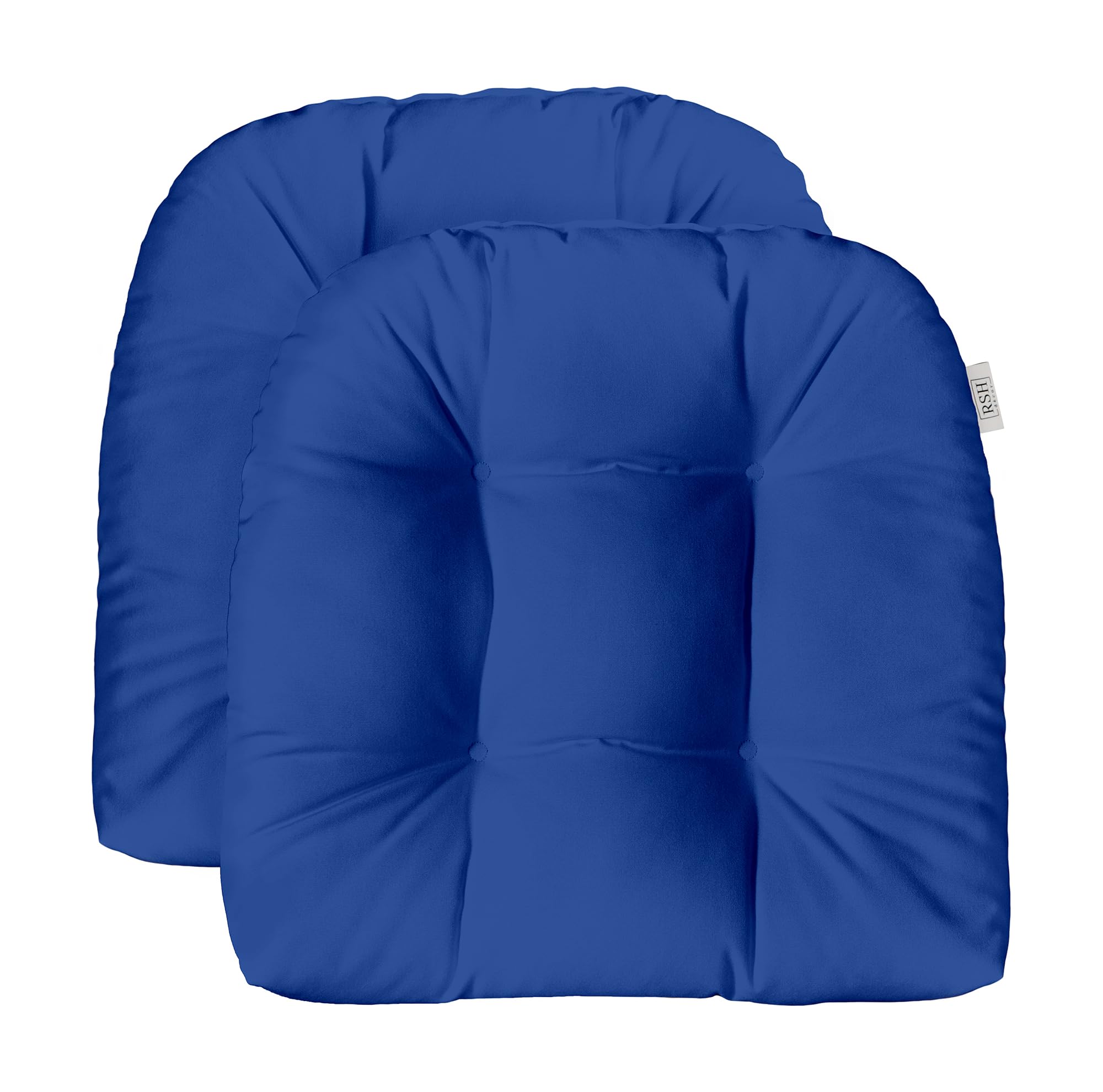 RSH DECOR: 2-Piece Tufted U-Shape Wicker Seat Cushion Set - 22