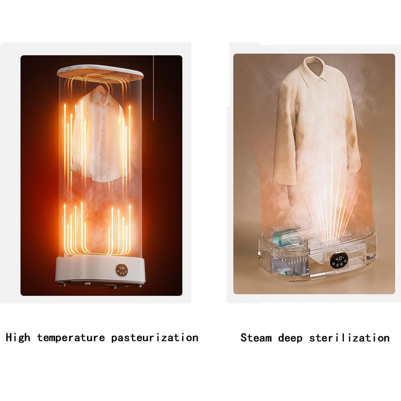 360° Hot Air Circulation Portable Dryer - Intelligent Programmed Disinfection & Drying, Foldable Steam Hanger for Clothes & Fabrics - Perfect for Travel, Apartments & Small Spaces