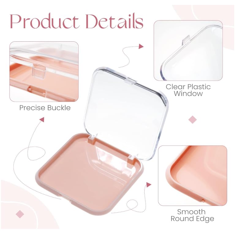 12PCS Clear Acrylic Nail Tip Display Storage Box - Press On Nail Organizer for Salon & Home Use - Perfect for Nail Art Practice, Manicure Storage & Nail Extension Organization