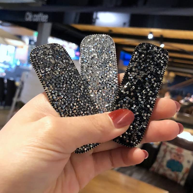 4PCS Shining Crystal Rhinestone Hair Clips for Women & Girls - Geometric Seed Bead Barrettes Hair Accessories for Parties, Weddings & Daily Styling