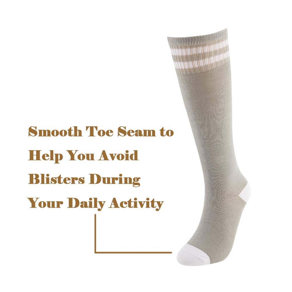 Kids Knee High Socks - Soft Cotton Soccer Socks for Boys & Girls - Breathable Athletic Socks for Toddlers & Children - Perfect for Sports, School & Everyday Wear