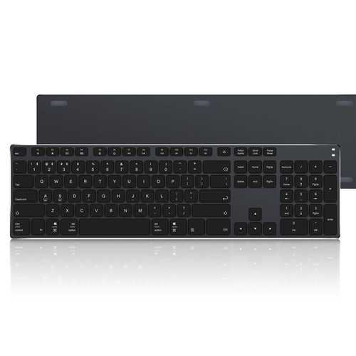 AJazz AK3.3 105-Key Bluetooth Wireless Keyboard - Ultra Thin All-Metal Design for iPad, Tablet, Smartphone - Perfect for Office Work, Gaming & Travel