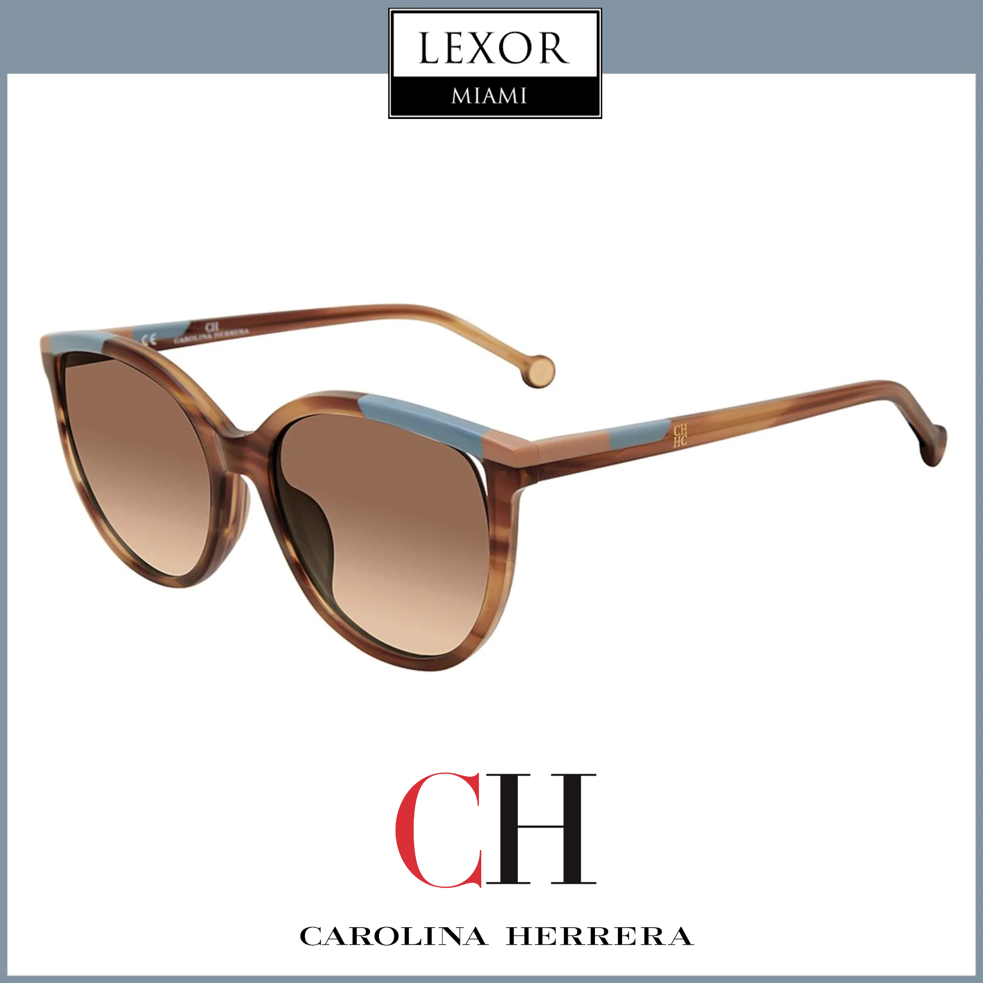 Carolina Herrera She822 06Yz Women's Fashion Sunglasses - UV Protection, Stylish & Lightweight for Outdoor Activities, Beach & Driving