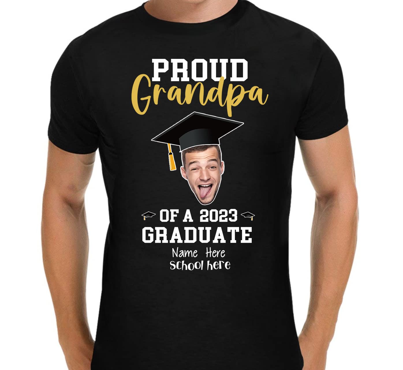 Custom Class of 2023 Graduation T-Shirt for Men - Personalized 2023 Graduation Gift - Perfect for Graduation Ceremonies, Parties & Celebrations