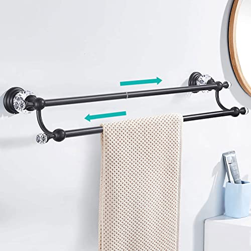 Black Double Towel Bar