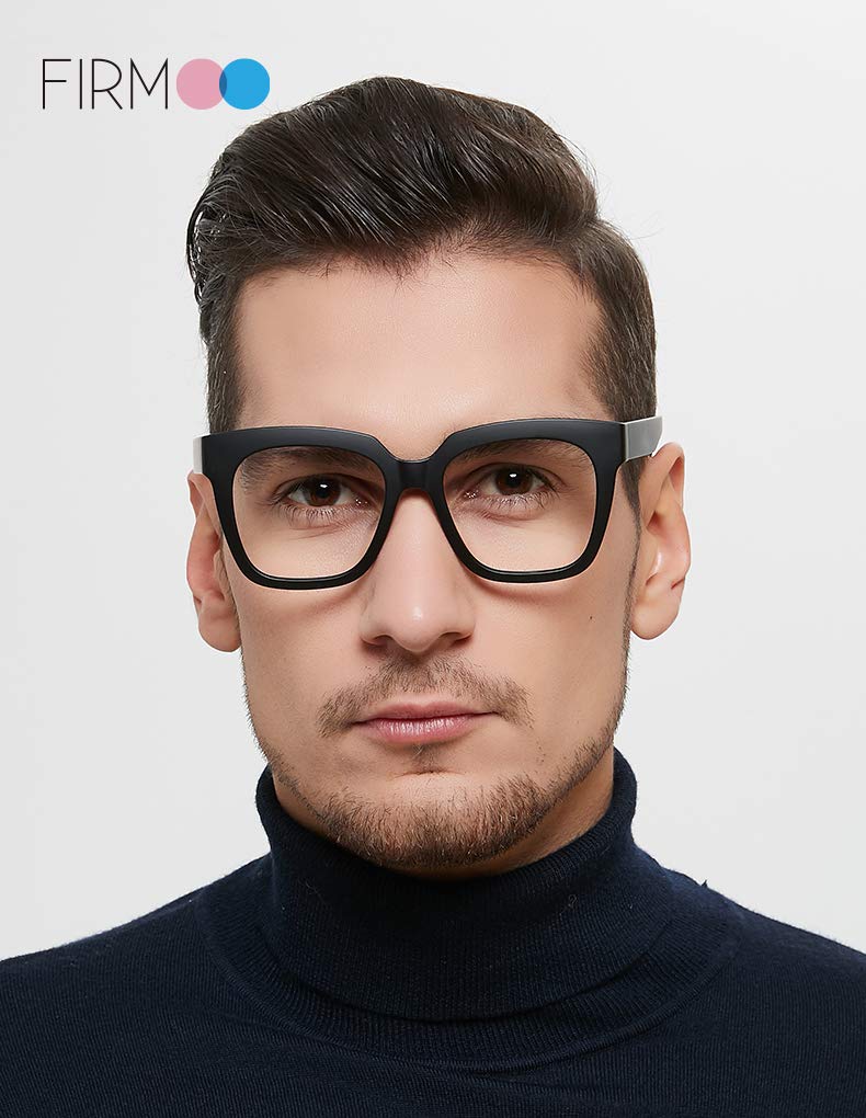 Firmoo Oversized Blue Light Blocking Glasses - Anti UV Computer & Gaming Glasses for Women & Men - Reduce Eye Strain for Work, Gaming & Screen Time