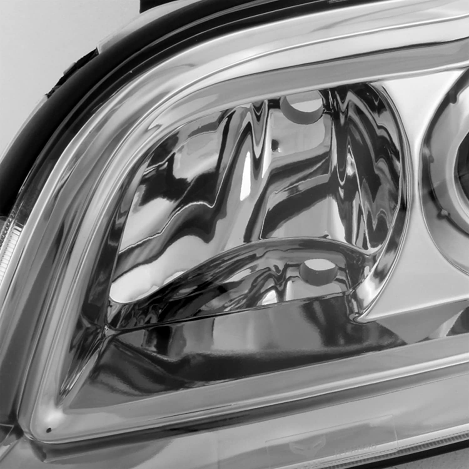 AKKON Chrome Bezel Headlights for Acura MDX - Direct Replacement Driver & Passenger Side Head Lamps Pair - Upgrade Your Ride for Night Driving & Enhanced Visibility