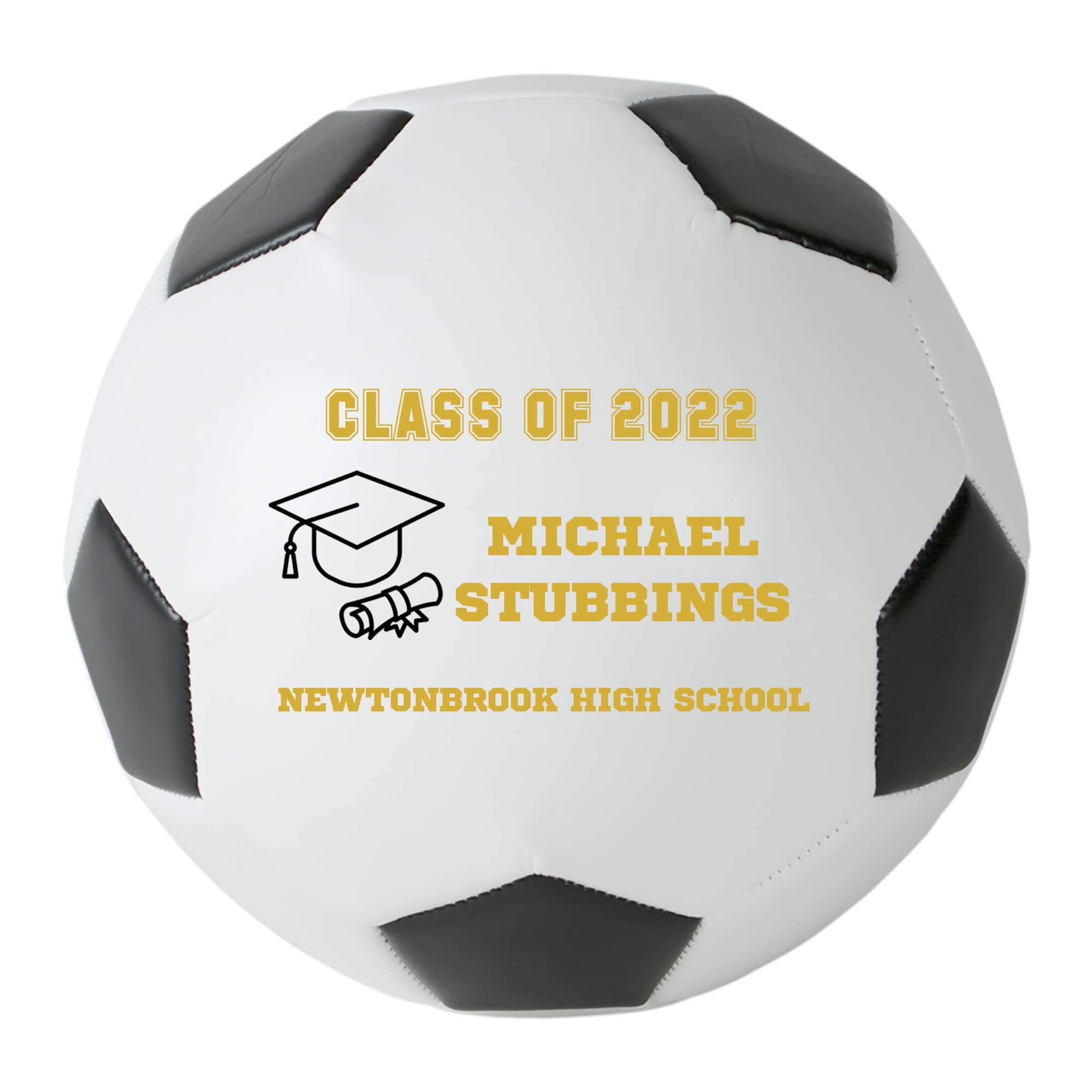 Custom Personalized 2025 Graduation Soccer Ball Gift - Class of 2025 Graduation Present for Boys & Girls - Perfect High School or College Graduation Keepsake for Sports Lovers
