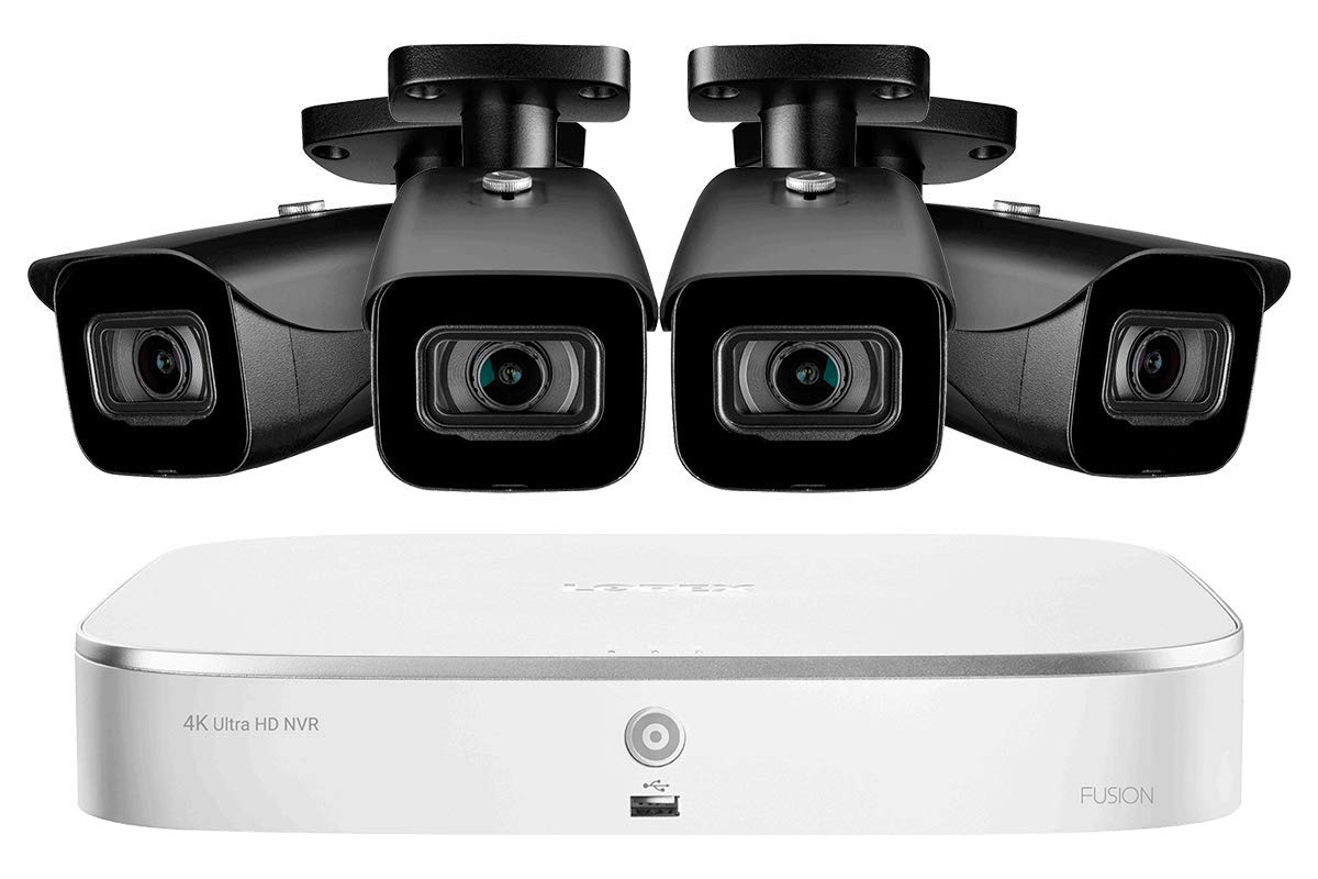 8-Channel 4K (8MP) NVR Security System with 4 IP Cameras - Home & Business Surveillance for Indoor/Outdoor Monitoring