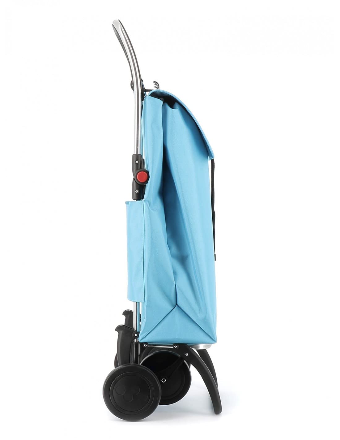 Rolser I-Max MF 4 Wheel Foldable Shopping Cart - Light Blue | Collapsible Grocery Trolley for Supermarket, Travel & Outdoor Use