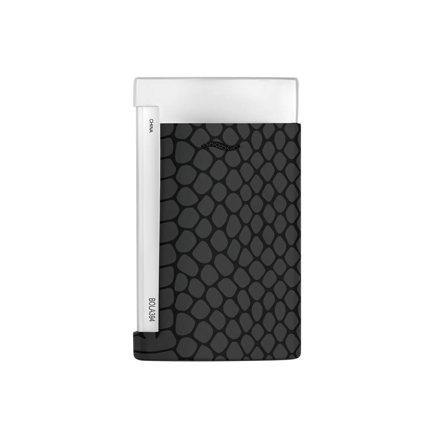 S.T. Dupont Slim 7 Snake Black & Palladium Flat Flame Lighter - Premium Windproof Butane Lighter for Cigars, Candles & Outdoor Use