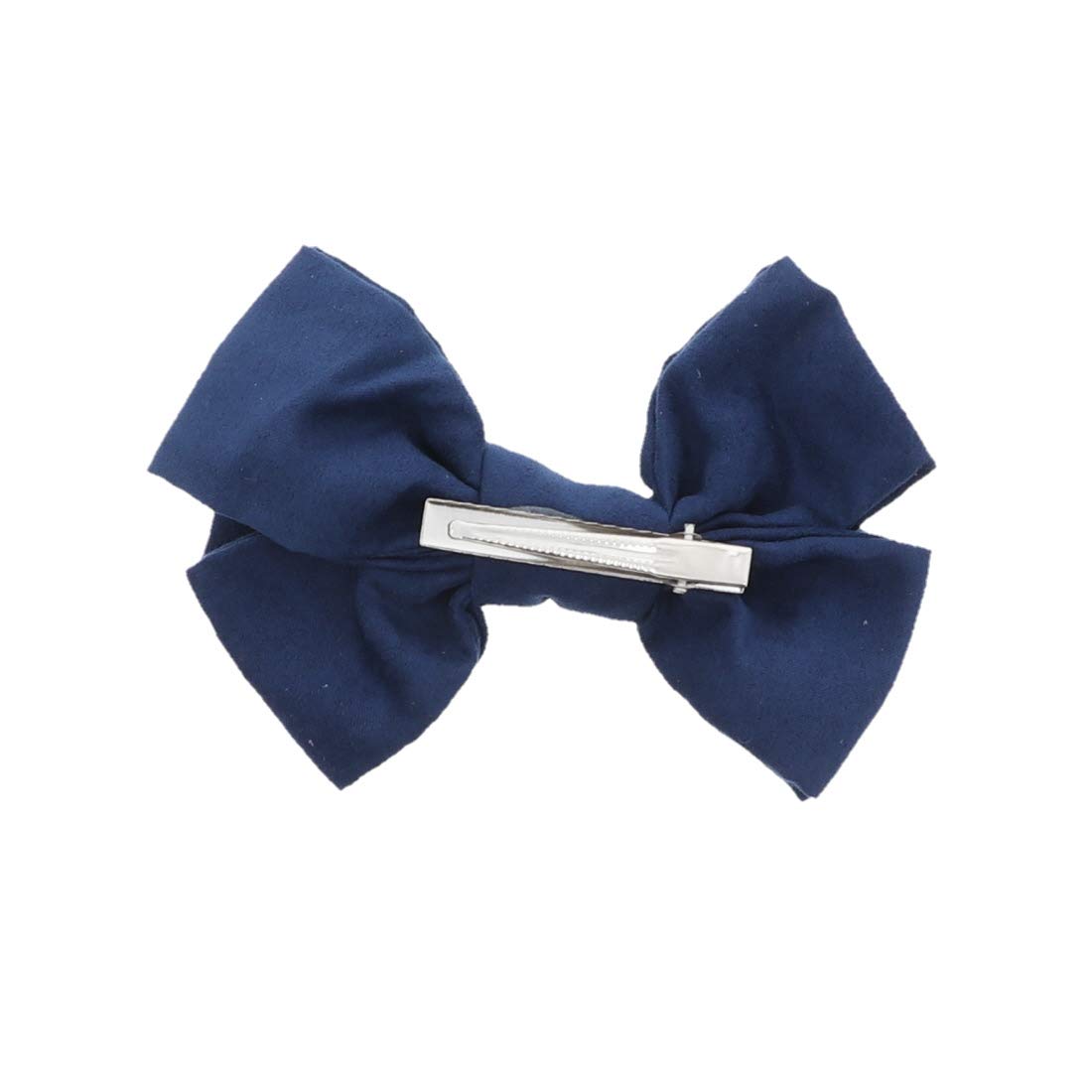 Navy Suede Bow Clip Small Hair Bow for Girls, Women, and Kids - Perfect for Parties, Weddings, and Everyday Accessories