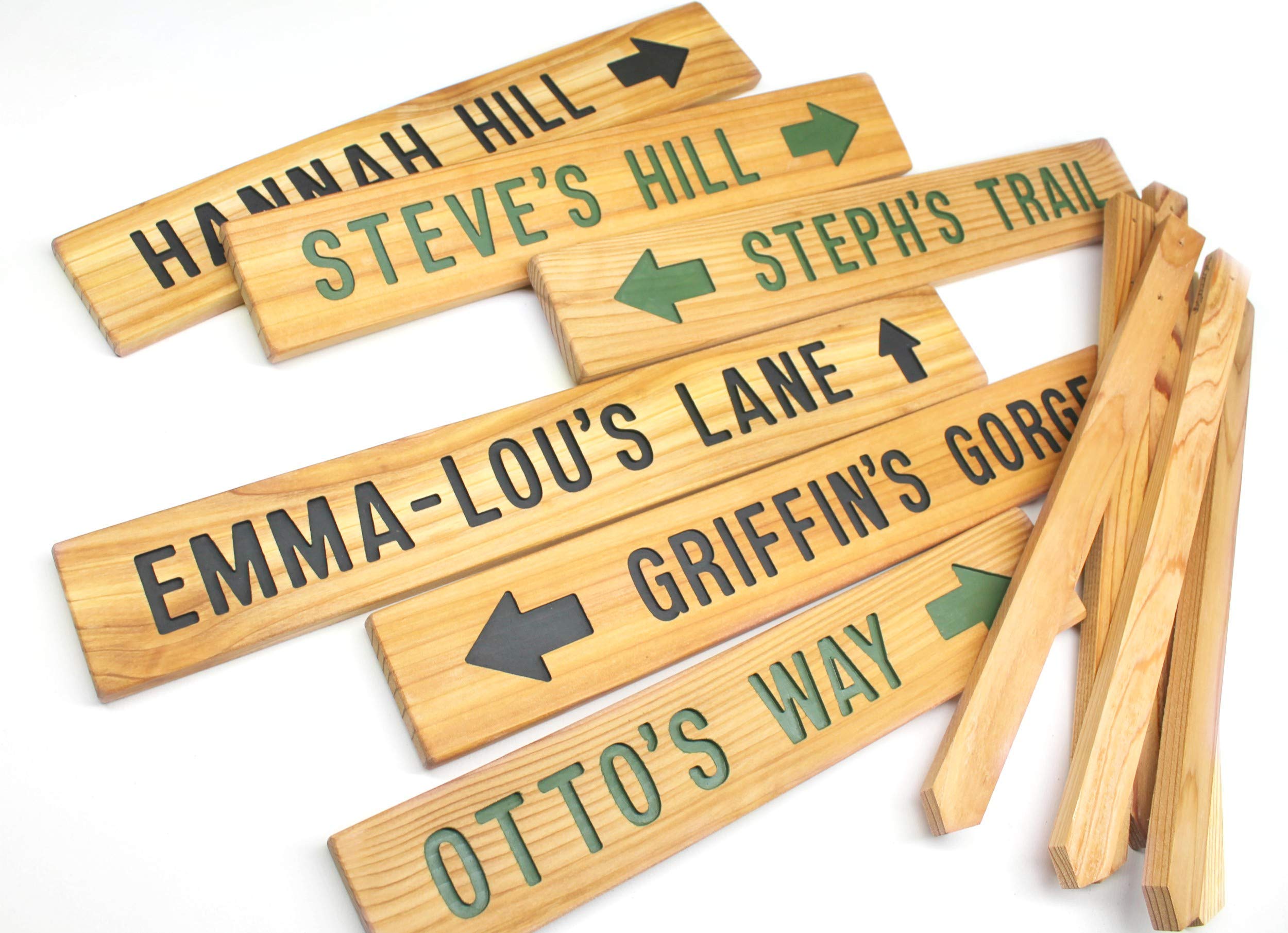 Personalized Trail Signs - Custom Outdoor Markers & Yard Art for Family, Lawn Decor, Directional Signage, Hanging & Hiking Signs - Perfect for Home Gardens, Camping & Property Identification