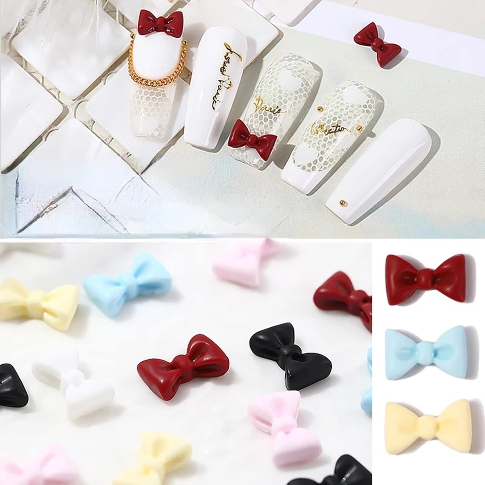 3D Nail Art Decorations - Irregular Shell Stones, Slices & Bow Charms with Pearls for Women & Girls | DIY Manicure Accessories for Parties, Weddings & Special Occasions