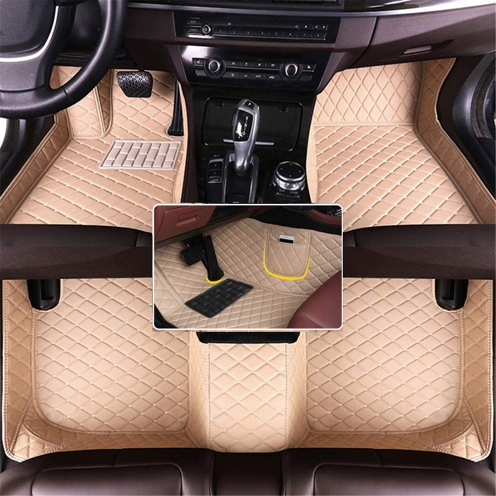 Custom Car Floor Mats - Non-Slip Rhombus Pattern with Storage Bag | Full Coverage Anti-Skid Protection for 96% Vehicle Models | Perfect for Daily Commute, Road Trips & All-Weather Protection