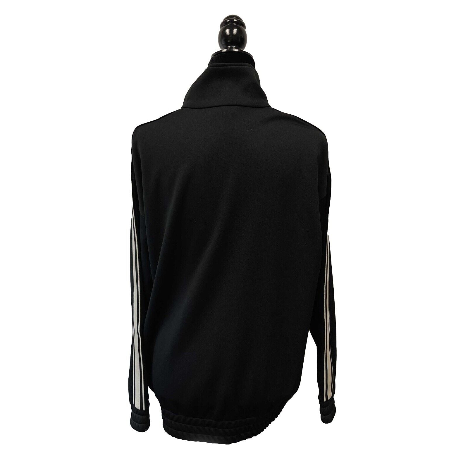 Celine 3 Stripes Tracksuit Jacket - Black & White Athletic Wear with 2 Pockets - Size S for Women - Perfect for Gym, Running & Casual Streetwear