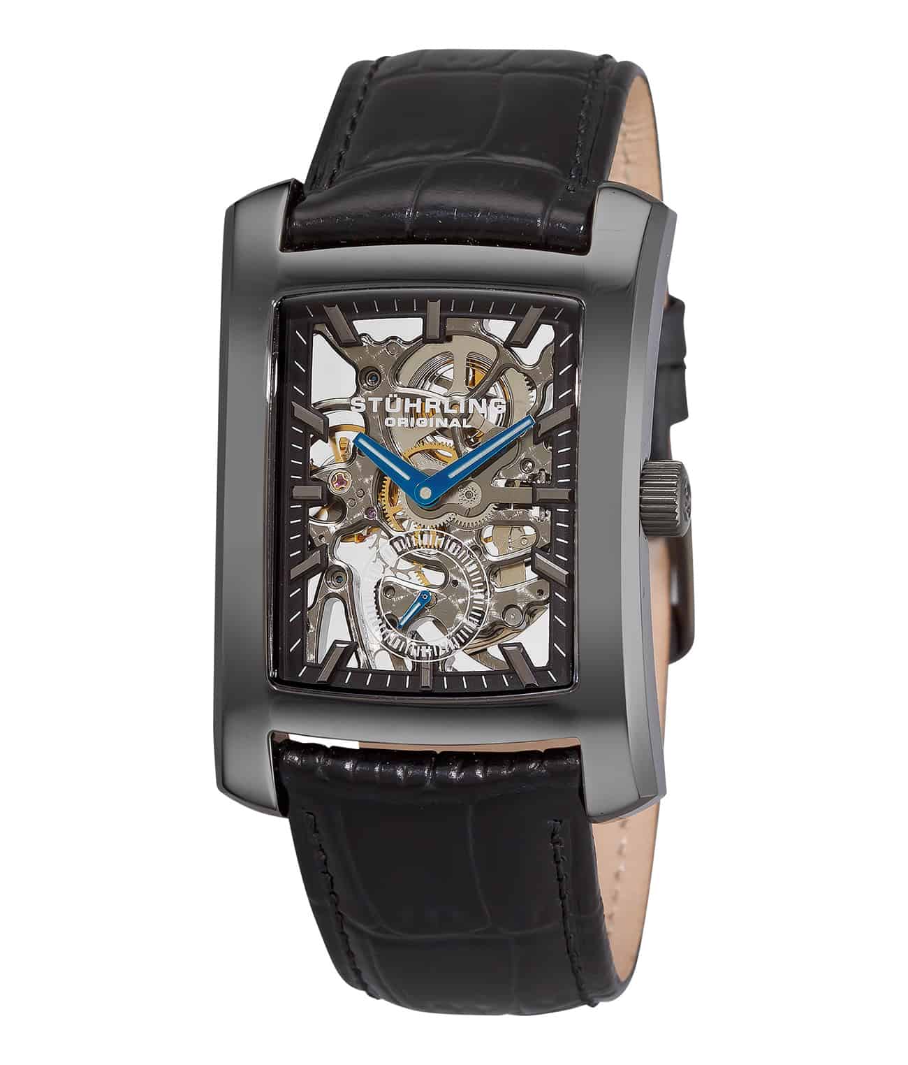 White Dial / Silver Case / Black Leather Strap Tang Buckle