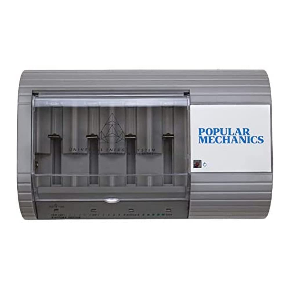Best Battery Recharger for Alkaline & NiMH Batteries - Universal Charger for AAA, AA, C, D, N, 6V & 9V Batteries with Built-in Tester - Perfect for Home, Office, and Emergency Power Supply