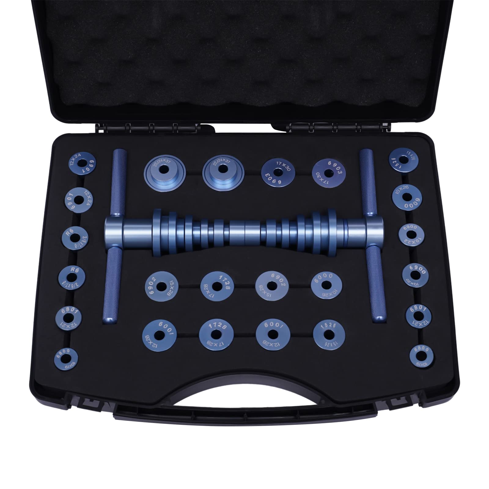 **25-Piece Bicycle Bearing Press Tool Kit - Universal Headset Press for Wheels, Hub, BB Axis Installation & Repair - Includes Flower-Drum, Column Foot & Middle Axle Tools - Perfect for DIY Bike Maintenance & Professional Repairs**