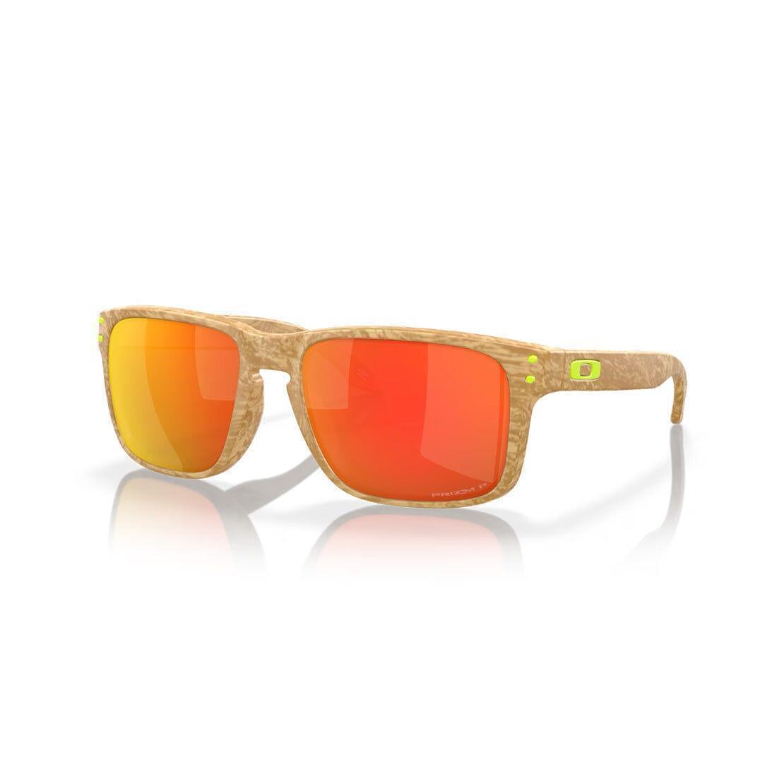 Oakley Holbrook Coalesce Matte Stone Desert Tan Sunglasses - Prizm Ruby Polarized Lenses for UV Protection & Glare Reduction | Perfect for Outdoor Sports, Driving & Beach Activities