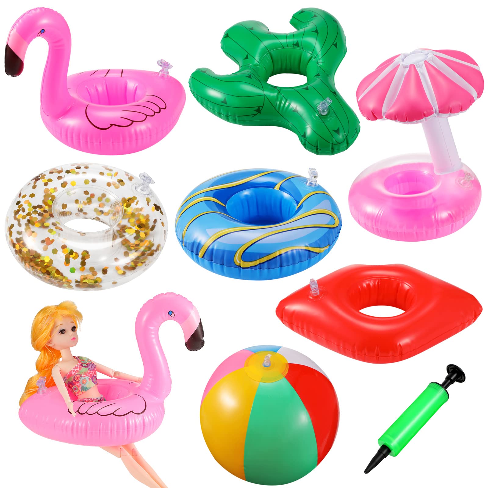 CHENGU 6 Pcs Doll Pool Floaties Set for 11.5