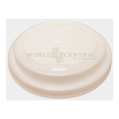 World Centric Compostable Lids for Ingeo Coated Hot Cups - 1000 Count Case (Fits 10-20oz Cups) | Eco-Friendly Coffee Shop & Office Supplies
