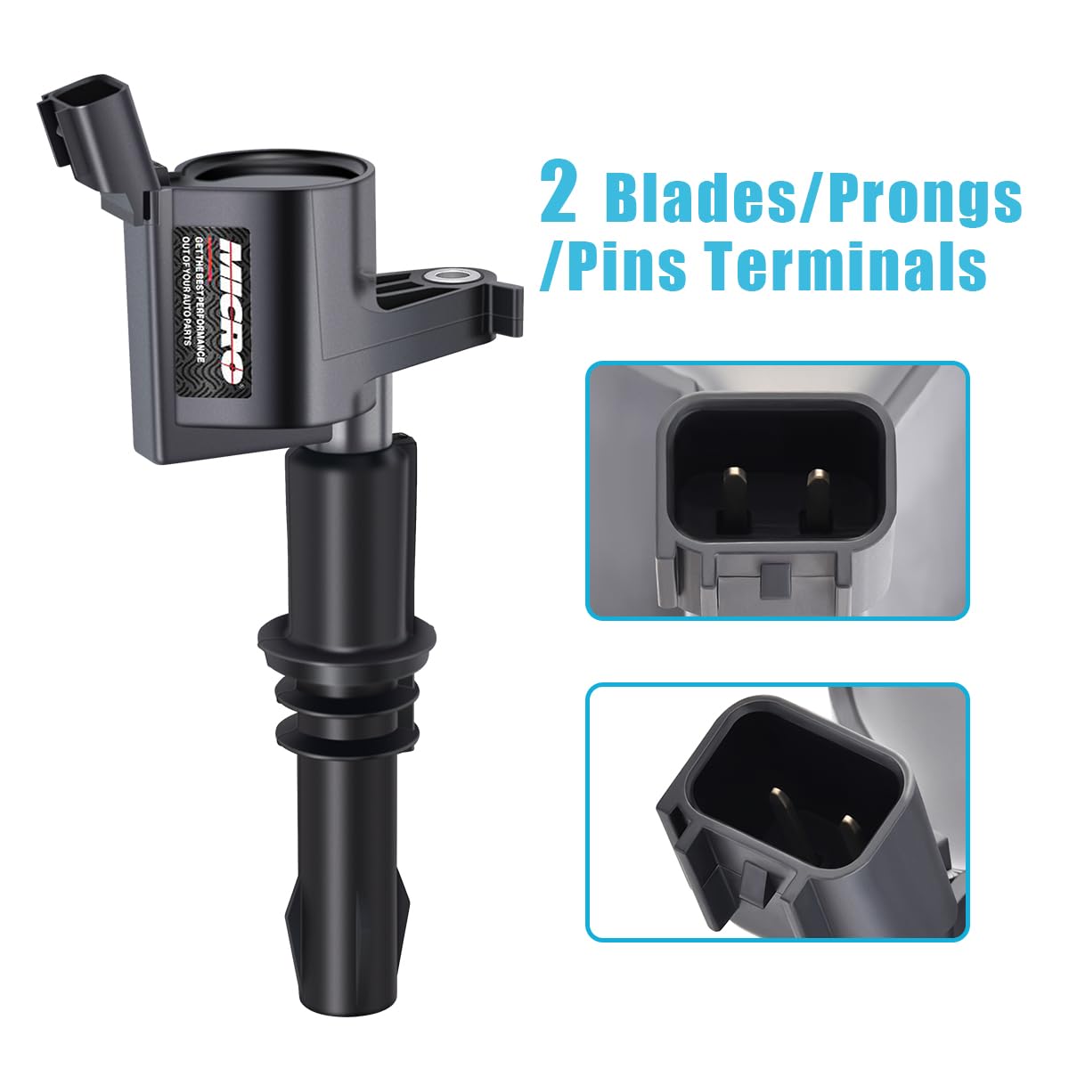 8-Piece Straight Boot Ignition Coil Pack Set - Compatible with Ford F-150, Expedition, Explorer, Lincoln, Mustang, Super Duty (4.6L 5.4L 6.8L) - Replaces DG511 C1541 FD508 - Perfect for Engine Performance & Smooth Acceleration