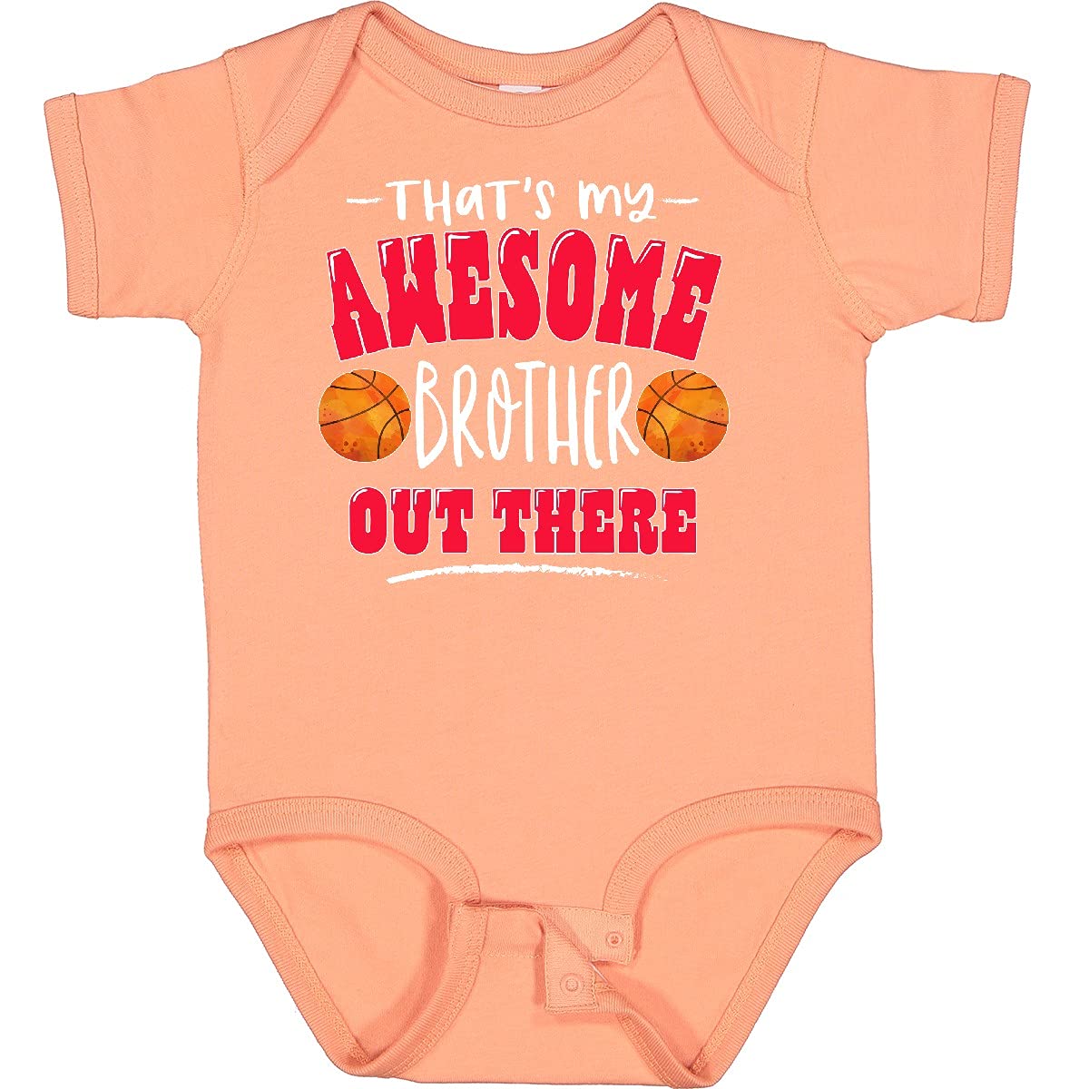 Inktastic Awesome Brother Basketball Baby Bodysuit - Perfect for Sibling Gifts