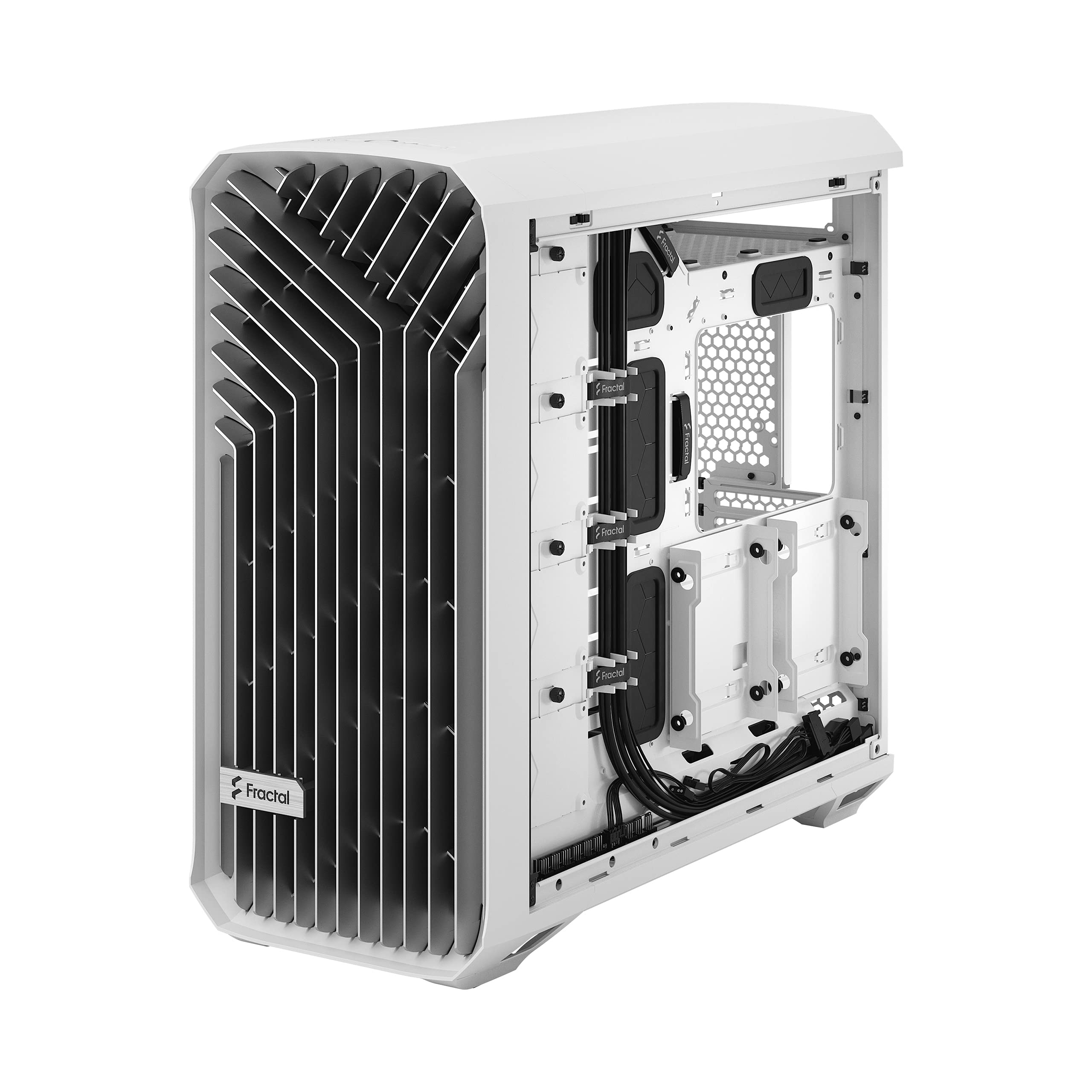 Fractal Design Torrent White E-ATX High Airflow PC Case with Tempered Glass Window - Mid Tower Gaming Computer Case for High-Performance Builds & RGB Setup