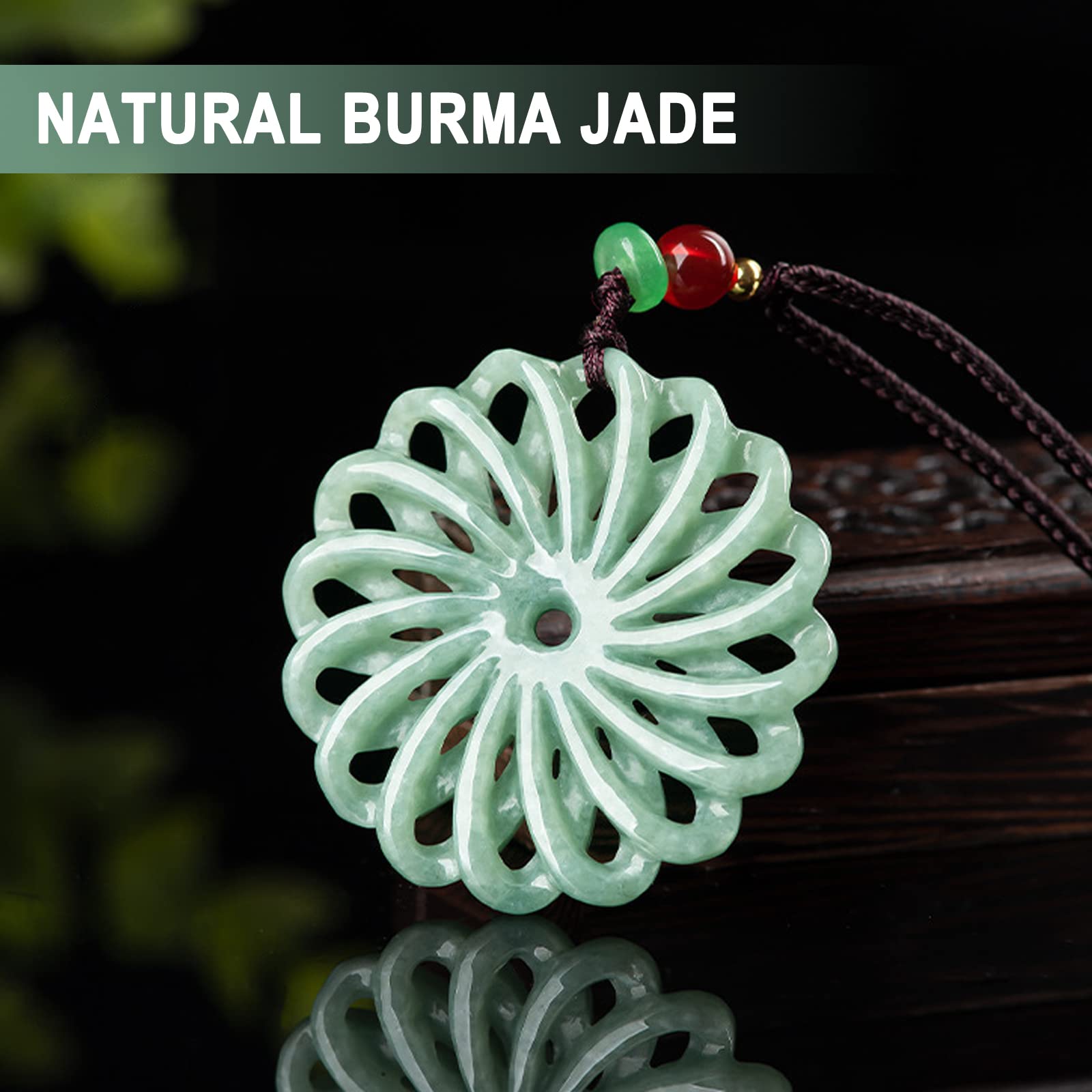 Natural Green Jade Necklaces for Women - Lucky Donut Jade Pendant Necklace, Protection Amulet Jewelry Gift for Her - Perfect for Meditation, Spiritual Healing & Everyday Elegance