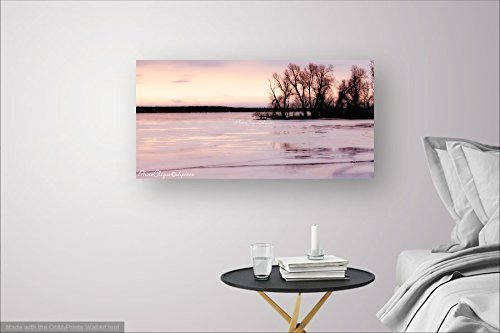 Evening Glow in Winter - Atmospheric Frozen Seascape Fine Art Photography Print | Wall Decor for Living Room, Bedroom & Office