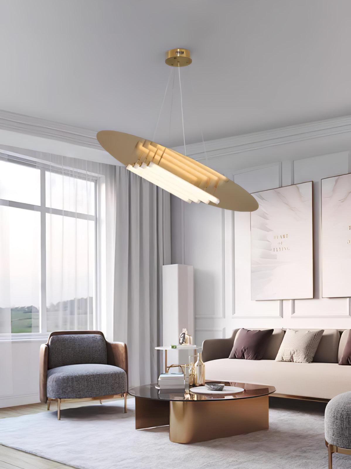 Modern Big Disc Pendant Light - Stylish Ceiling Hanging Lamp for Dining Room, Kitchen Island & Living Room Decor